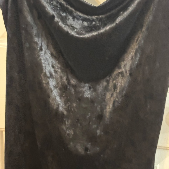 velvet black dress tie up sexy 90s style Y2k - Picture 3 of 6